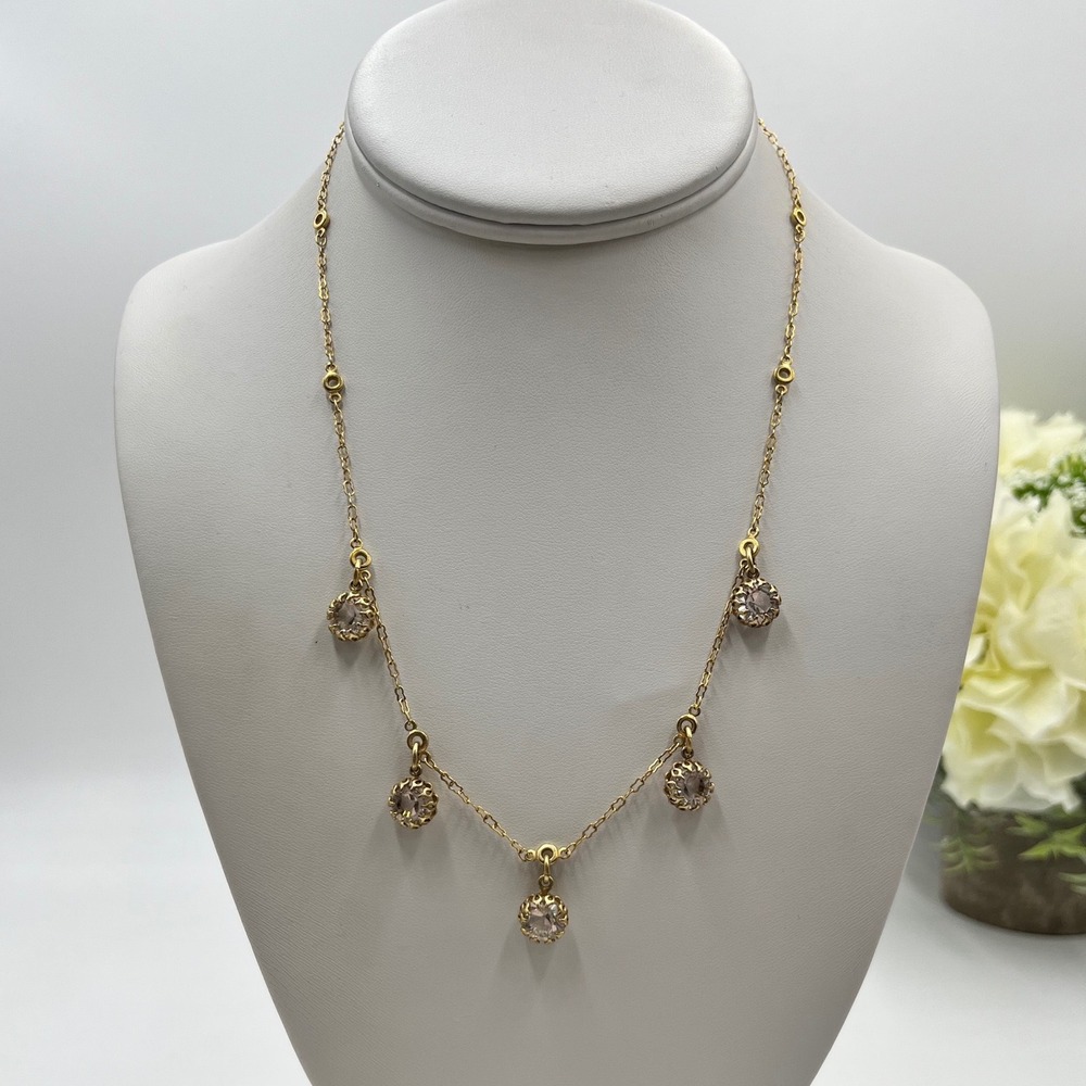 Catherine Popesco France La Vie Parisienne Swarovski Crystal Dangle Necklace